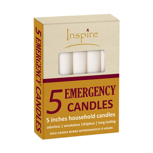 5pc 5" Emergency Candles